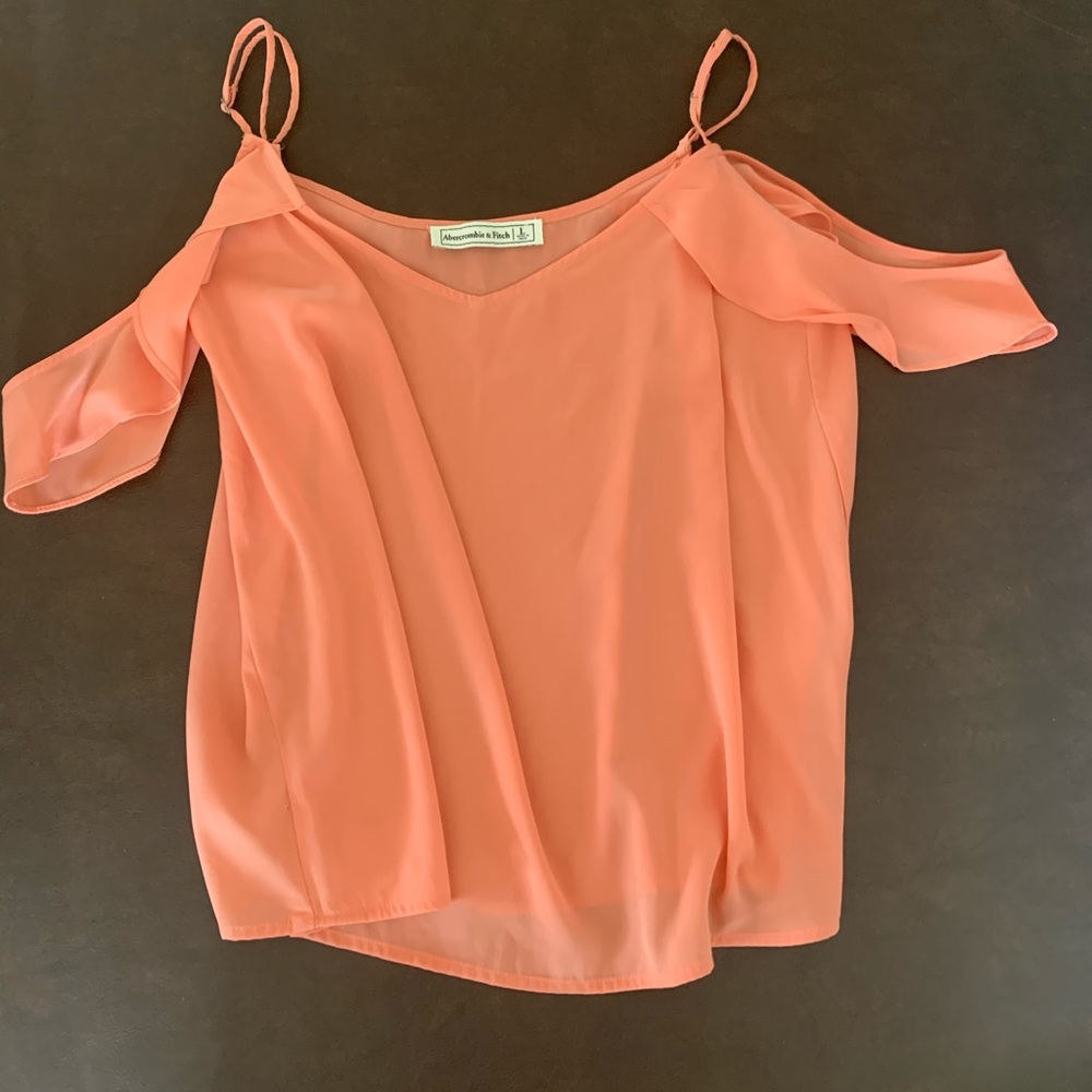 Abercrombie and Fitch orange sleeve top